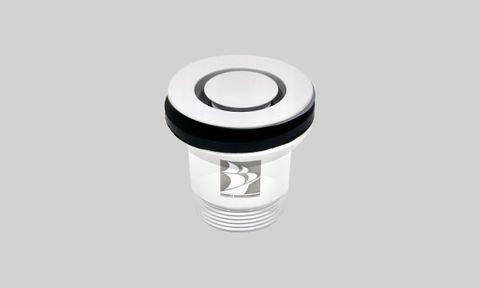 P&W Brass Bath Pop Down 40mm WHITE