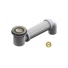 P&W Bath Bend Pop Down with Connector BN Brushed Nickel