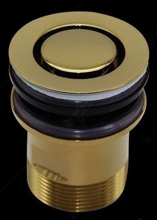 P&W Brass Bath Pop Down O/F 40mm Br G Brushed Gold