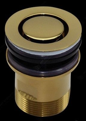 P&W Brass Bath Pop Down O/F 40mm Br G Brushed Gold
