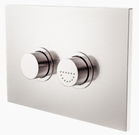 RAISED DISABLED CARE PNEUMATIC FLUSH BUTTONS PLATE DDA COMPLIANT  BRUSHED NICKEL