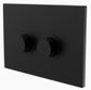 RAISED DISABLED CARE PNEUMATIC FLUSH BUTTONS PLATE DDA COMPLIANT  MATTE BLACK