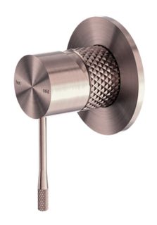 OPAL SHOWER MIXER 80MM PLATE BRUSHED BRONZE