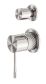 OPAL SHOWER MIXER WITH DIVERTOR SEPARATE PLATE BRUSHED NICKEL