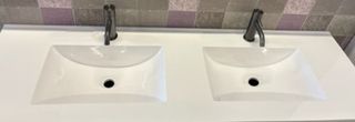 Vivian Clive Polymarble 1800 DOUBLE Vanity Top Single Taphole