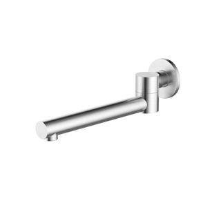 Star Electroplated Brushed Chrome Swivel Bath Spout 227mm