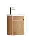 Mini Ensuite Vanity 400mm Woodland Oak Fluted Vanity