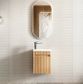 Mini Ensuite Vanity 400mm Woodland Oak Fluted Vanity