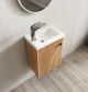 Mini Ensuite Vanity 400mm Woodland Oak Fluted Vanity
