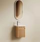 Mini Ensuite Vanity 400mm Woodland Oak Fluted Vanity