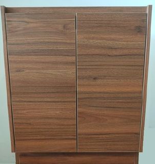 Clarke (Narrow) 750 Walnut Floor Mount Timber Laminate Vanity Cab