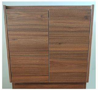 Clarke (Narrow) 900 Walnut Floor Mount Timber Laminate Vanity Cab