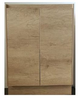 Clarke (Narrow) 600 Natural Oak Floor Mount Timber Laminate Vanity Cab