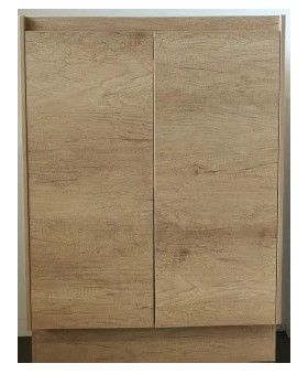 Clarke (Narrow) 600 Natural Oak Floor Mount Timber Laminate Vanity Cab