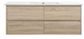 MINA 1500MM DOUBLE BOWL WALL HUNG VANITY NATURAL TIMBER