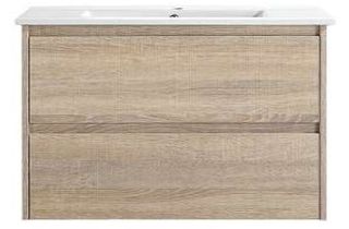 MINA 750MM WALL HUNG VANITY NATURAL TIMBER