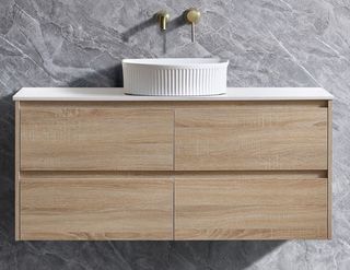 MINA 1200MM WALL HUNG VANITY NATURAL TIMBER