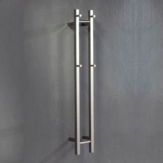 V2 Chrome Vertical Heated Towel Rail 2 Bars