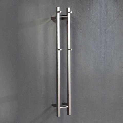 V2 Chrome Vertical Heated Towel Rail 2 Bars