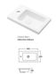Mini Ensuite Vanity 400mm Matte White Fluted Vanity