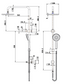Star Project Matte Black Shower Column Set