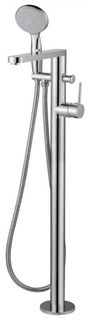 Ramsay Round Chrome Freestanding Bath Spout with Shower