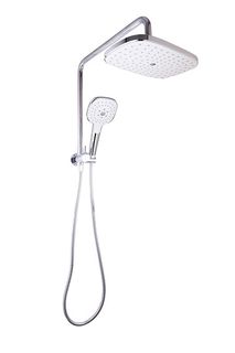 Square Twin Shower Combo no Rail -Self Cleaning