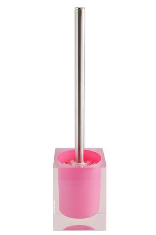 Pink toilet brush clearance holder