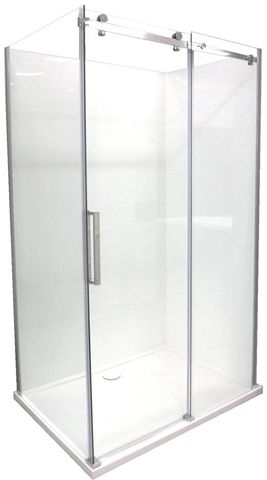 Falls 1200x900mm Sliding Glass Shower Screen Unit - SMC Base