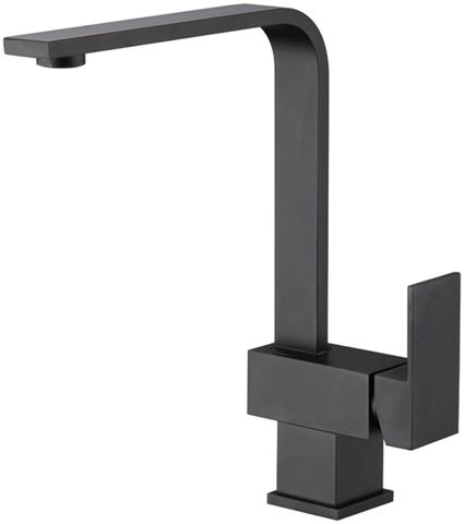 Savanna Square Black Gooseneck Sink Mixer