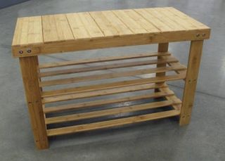 Bamboo Double Footstool 70x32x45cm