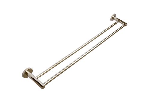 Modern Round Double Towel Rail Pvd Gold