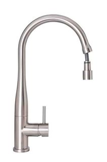 Goose Neck Pull Out Sink Mixer Brushed Stainless Steel