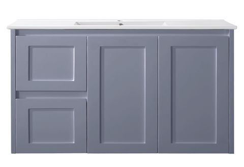 Sophie 900 Left Hand Drawer Wall Hung Vanity MATTE GREY