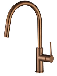 Star Mini PVD Champagne 35mm Pull Out Kitchen Mixer