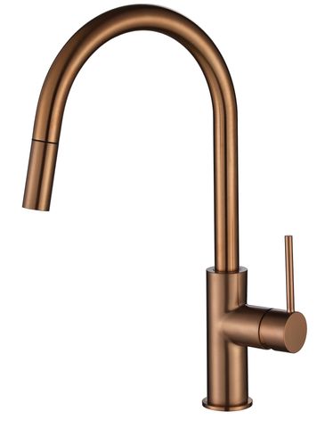 Star Mini PVD Champagne 35mm Pull Out Kitchen Mixer