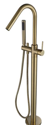 Star PVD Brushed Bronze Freestanding Bath Spout with Shower