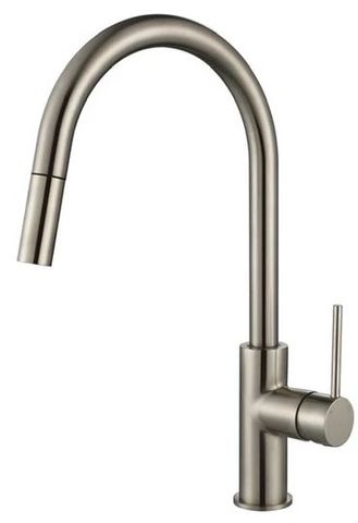 Star Mini PVD Brushed Nickel 35mm Pull Out Kitchen Mixer
