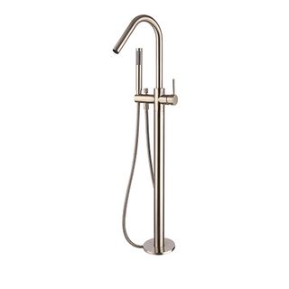 Star PVD Brushed Nickel Freestanding Bath Spout With Shower