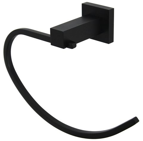 Savanna Black Towel Ring