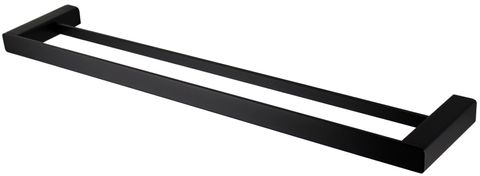 Tarvos Black Double Towel Rail 600mm