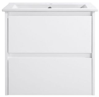 Amber 600 GLOSS WHITE Wall Hung Vanity Cabinet Only