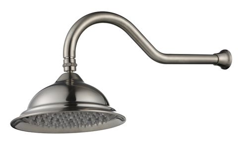 Bordeaux Brushed Nickel Shower Head and Arm