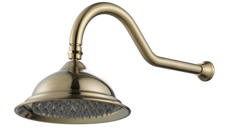 Bordeaux Brushed Bronze Shower Head and Arm