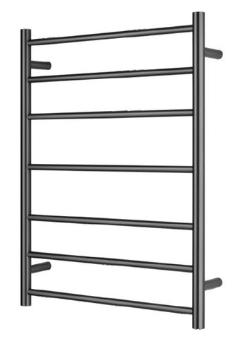 Bianca Gun Metal Grey Towel Ladder 7 Rung Round Unheated