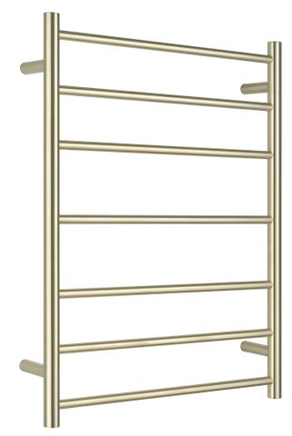 Bianca Brushed Gold Towel Ladder 7 Rung Round Unheated