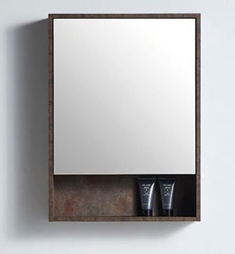 Rimini Rusty 550w x 150d x 750h Mirror Cabinet