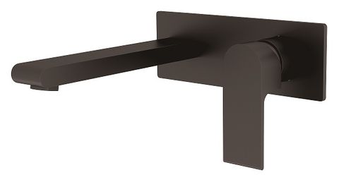 Bianca Matte Black Wall Basin Combo (With Back Plate)