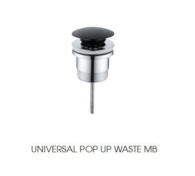 Universal Matte Black Pop Up Waste