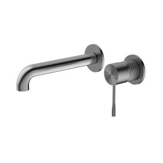 Opal Graphite Wall Basin Mixer (Separate Back Plate)